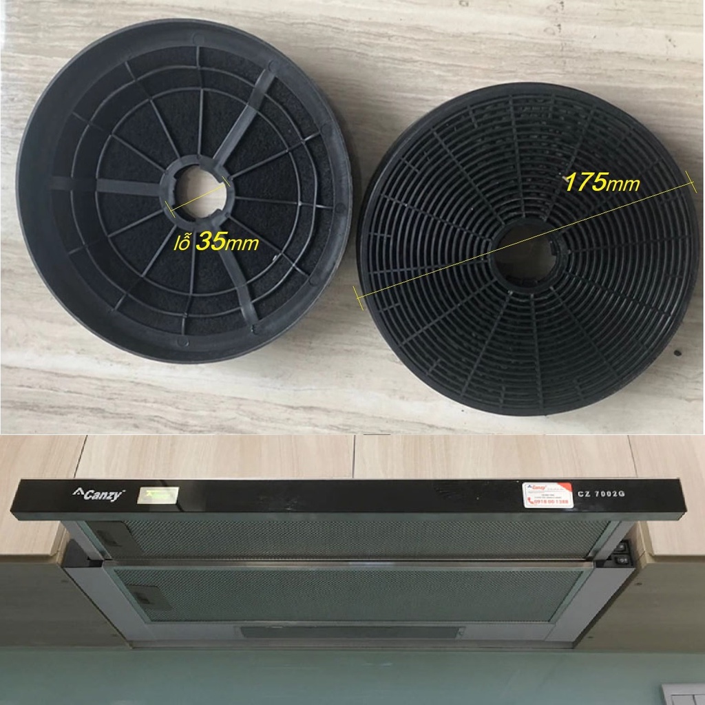Lưới lọc mỡ 204 * 598 mm và  170 * 598 mm máy hút mùi kéo đẩy , Tấm lọc nhôm máy hút mùi âm tủ