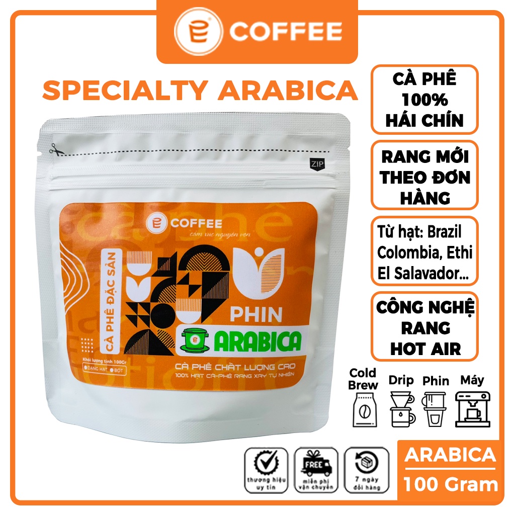 Cà phê nguyên chất rang mộc E COFFEE, Combo 4 gói dùng thử trải nghiệm 4 vị cà phê rang xay chất lượng cao và tươi mới. | BigBuy360 - bigbuy360.vn