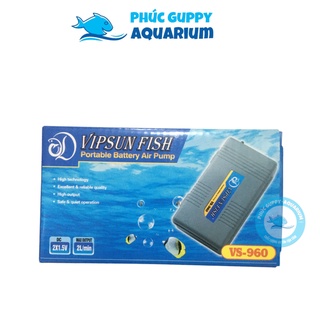 Máy Sủi Khí Oxi Chạy Pin VIPSUN FISH VS-960 (Tặng Dây Và Cục Sủi)