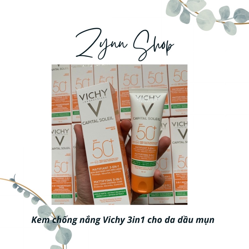Kem chống nắng Vichy 3in1 cho da dầu mụn