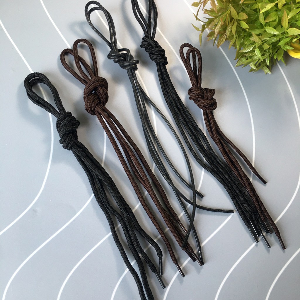 Dây giày công sở nam Combo 5 cặp dây dạng tròn nhiều kích cỡ nhiều màu