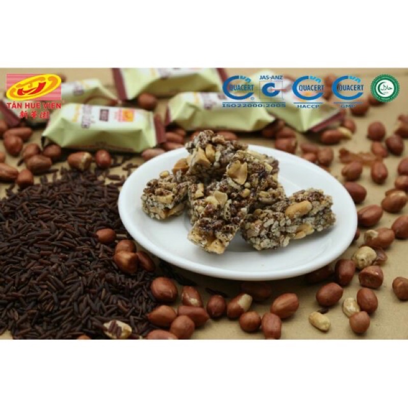 COMBO kẹo gạo lứt đậu phộng Tân Huê Viên