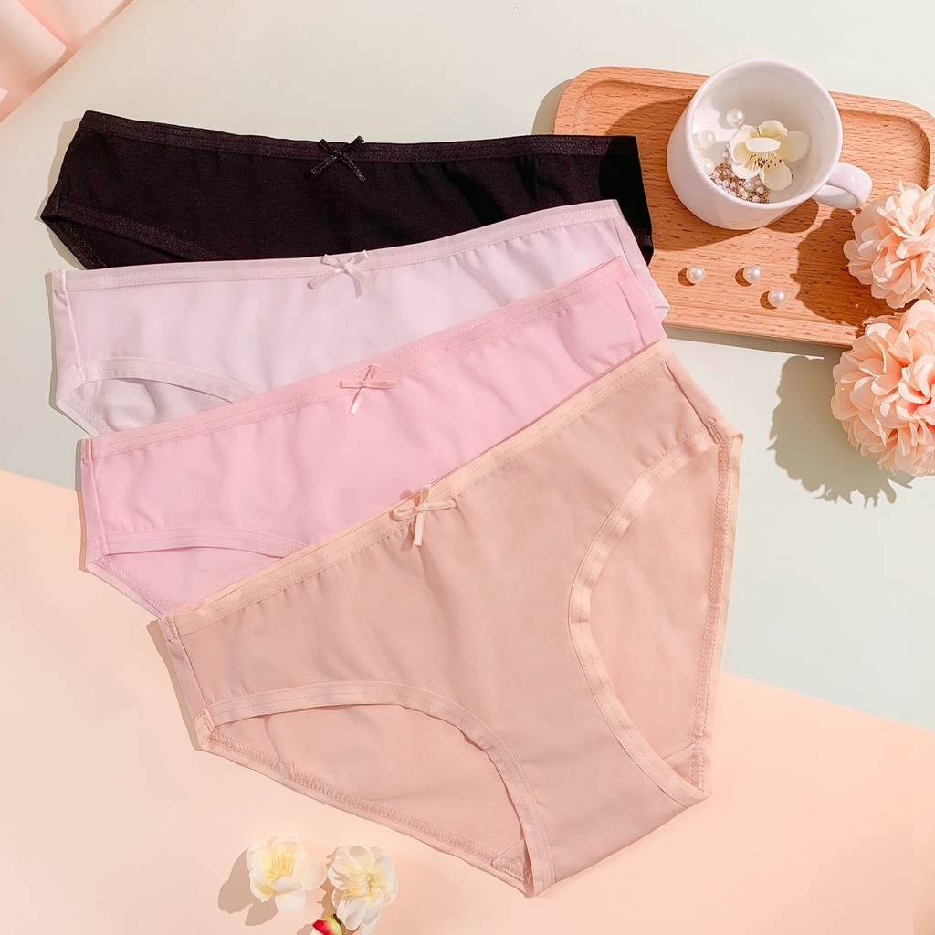Combo 4 Quần Lót Cotton Cơ Bản Loirechic QLBK16