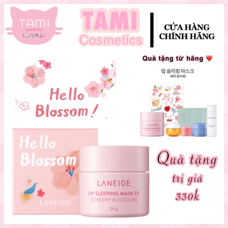 ( Quà tặng 330k ) Mặt Nạ Ngủ Môi laneige Lip Sleeping Mask Ex Cherry Blossom