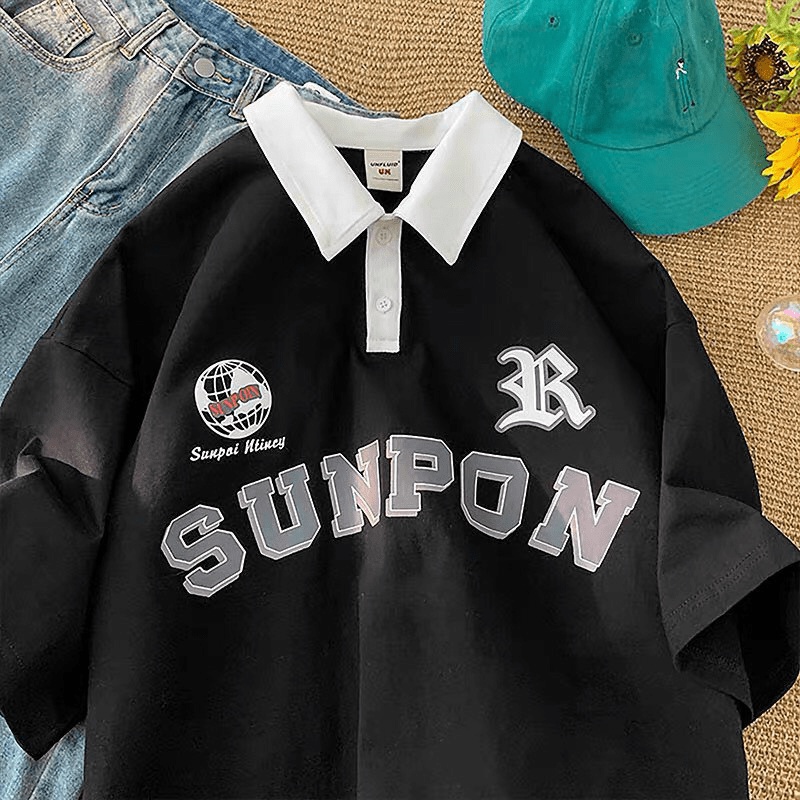 Áo Thun Form Rộng tay Lỡ Cổ POLO SUNPON Siêu Hot  - ĐĂNG QUANG FASHION