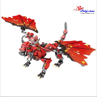 Bộ đồ chơi lắp ráp Ninja Phantom Flame Dragon red 76057