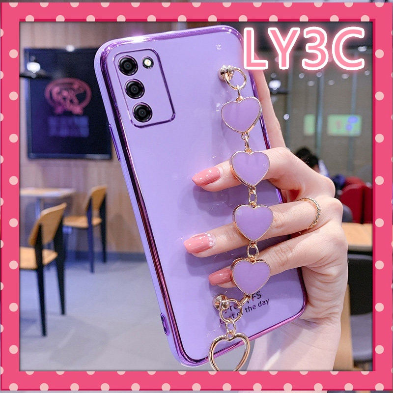 Ốp điện thoại mềm có dây đeo tay cho Samsung Galaxy A32 4G 5G A52 A72 A02 A51 A71 S21 S10 Plus