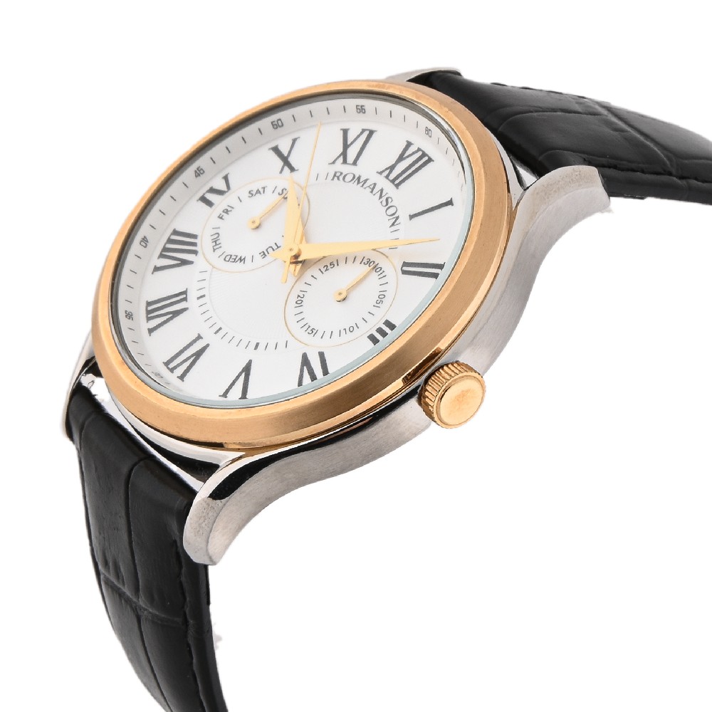 Đồng hồ Romanson Classic Men Watch TL3204FMCWH nam máy Thụy Sĩ kính chống xước dây da cao cấp chính hãng