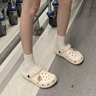 Dép Sục Đôi Crost thoáng lỗ Gắn Sticker Ngộ Nghĩnh cực Xinh