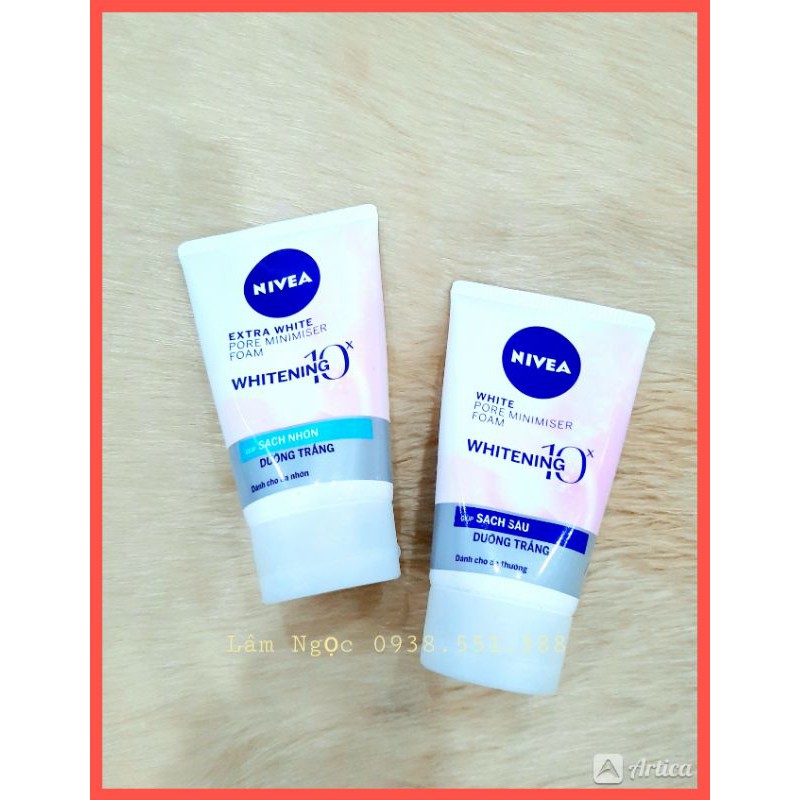 Sữa rửa mặt sạch sâu dưỡng trắng NIVEA.