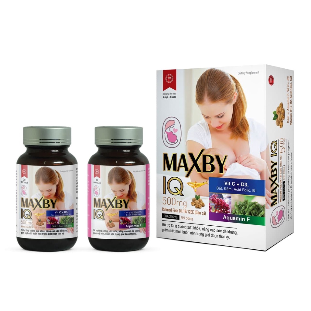 Maxby IQ - Bồi bổ cơ thể, tăng cường đề kháng cho mẹ bầu