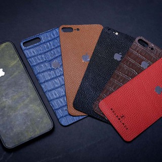 Miếng dán Skin Da Bò Thật chính hãng GOLDBLACK IPhone 7/8/7Plus/8Plus/X/XR/XS/XS MAX + Tặng Logo và Móc Khóa  - BH 1 năm