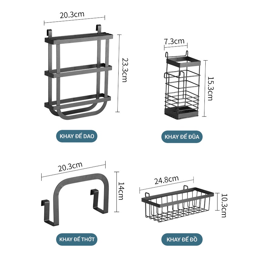 Kệ Bát - Kệ Úp Chén Bát Phòng Bếp Hải Đăng thép carbon không gỉ, chống xước, sơn đen tĩnh điện đầy đủ phụ kiện