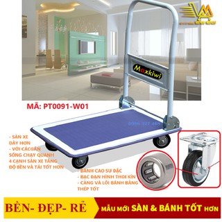 [TỔNG HỢP CÁC MẪU 100kg,150kg- BH 12th] Xe Đẩy Hàng 150kg, Xe Đẩy Hàng 4 Bánh 100KG MaxkiwI- SIÊU HOT BÁN CHẠY