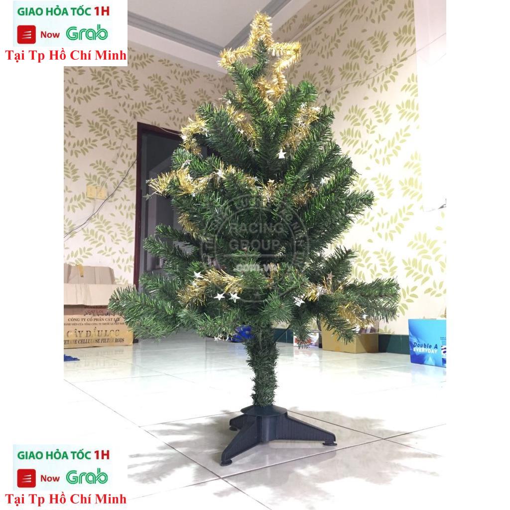 Cây Thông Noel 90Cm Tặng 1 Ngôi Sao Và 2 Dây Kim Tuyến Cây Thông Hàng Việt Nam Cao Cấp