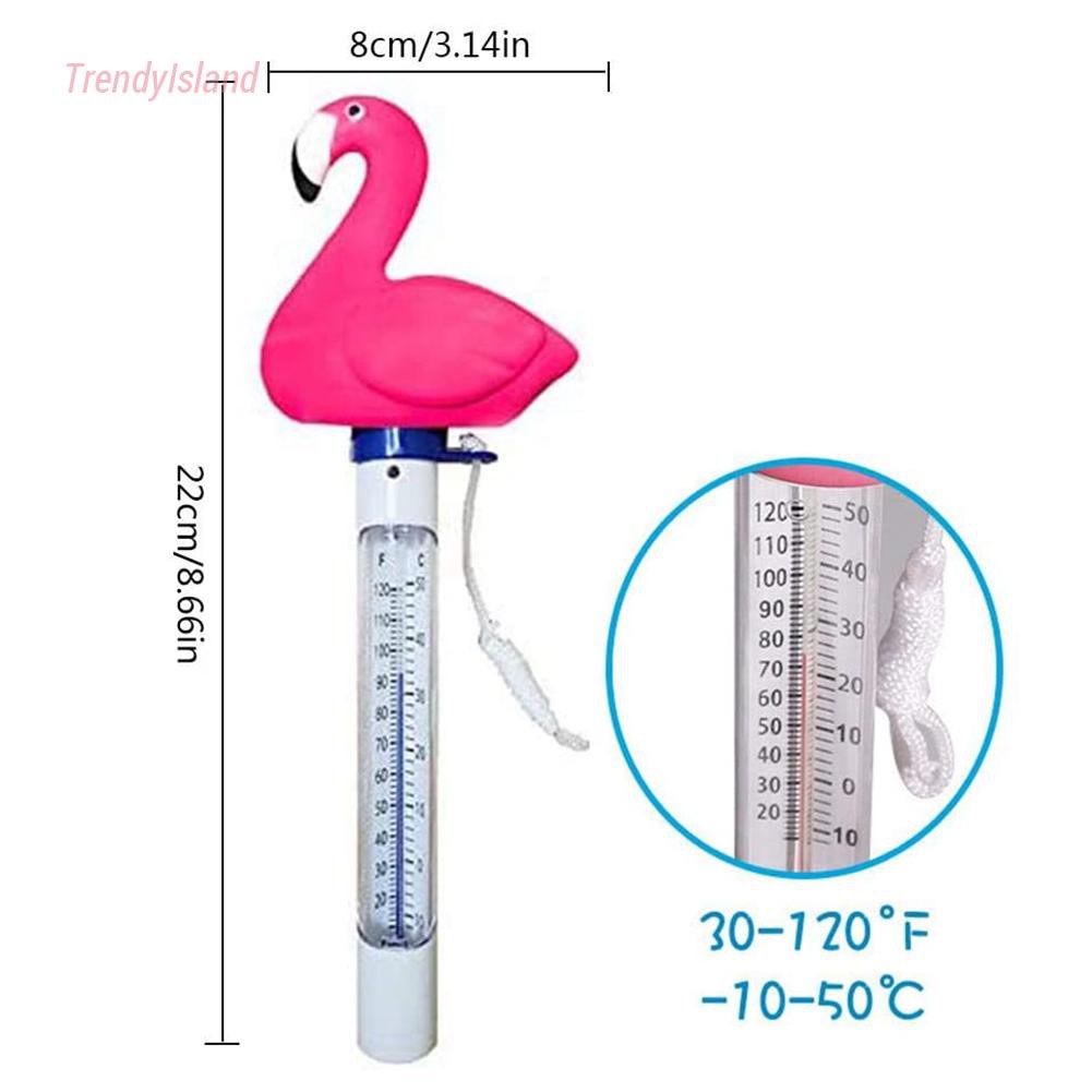 Cute Pink Bird Swimming Pool Thermometer Floating Probe Water Temperature Measurement Instrument