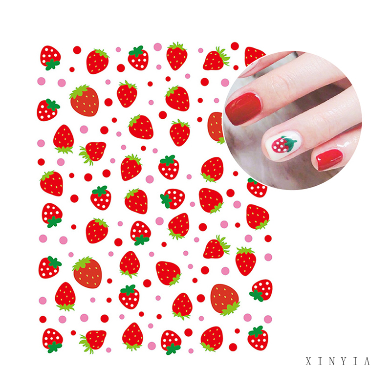 Miếng dán trang trí móng tự dính họa tiết dễ thương chống thấm nước DIY