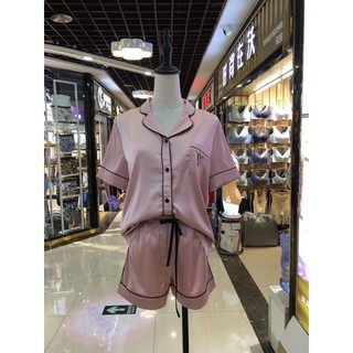 bộ ngủ lụa tim xanh/hồng