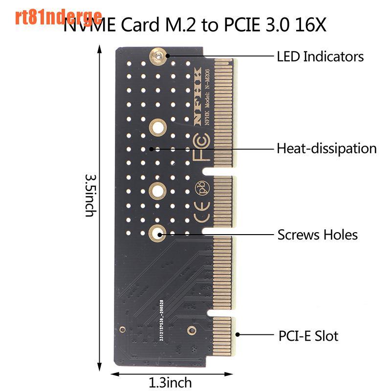 Card Chuyển Đổi M.2 Nvme Ssd Sang Pcie Card M2 Key M Driver Adapter X4X8 X 16