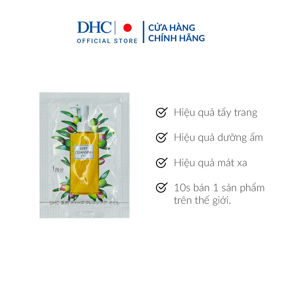 [Mã COSDHC giảm 8% đơn 250K] Dầu Tẩy Trang Olive DHC Deep Cleansing Oil Gói 3ml