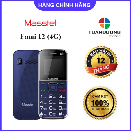 Điện Thoại Masstel Fami 12 (4G) Hàng Mới Nguyên Hộp - Bảo Hành Chính Hãng