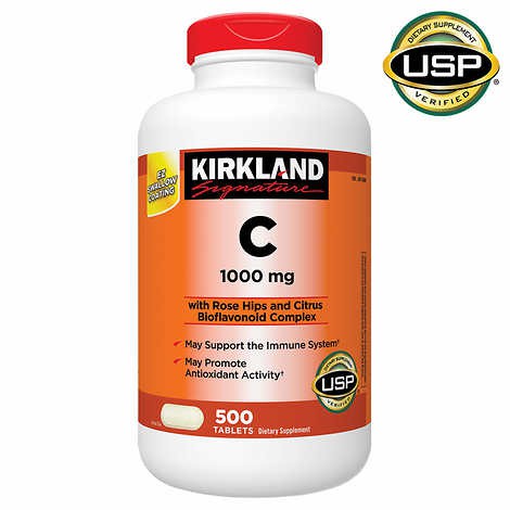 VITAMIN C KIRKLAND Signature 1000 mg 500 Viên - viên uống tăng sức đề kháng cho cơ thể