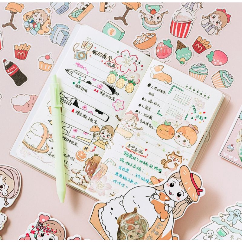 Sổ tay có móc treo Flashcard học ngoại ngữ (note) hình cô bé cosplay siêu cute