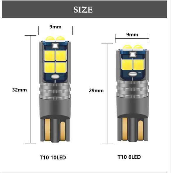 Set 2 Đèn LED Lymoyo 24V T10 12V Led W5W T10 168 194 Cho Xe Hơi