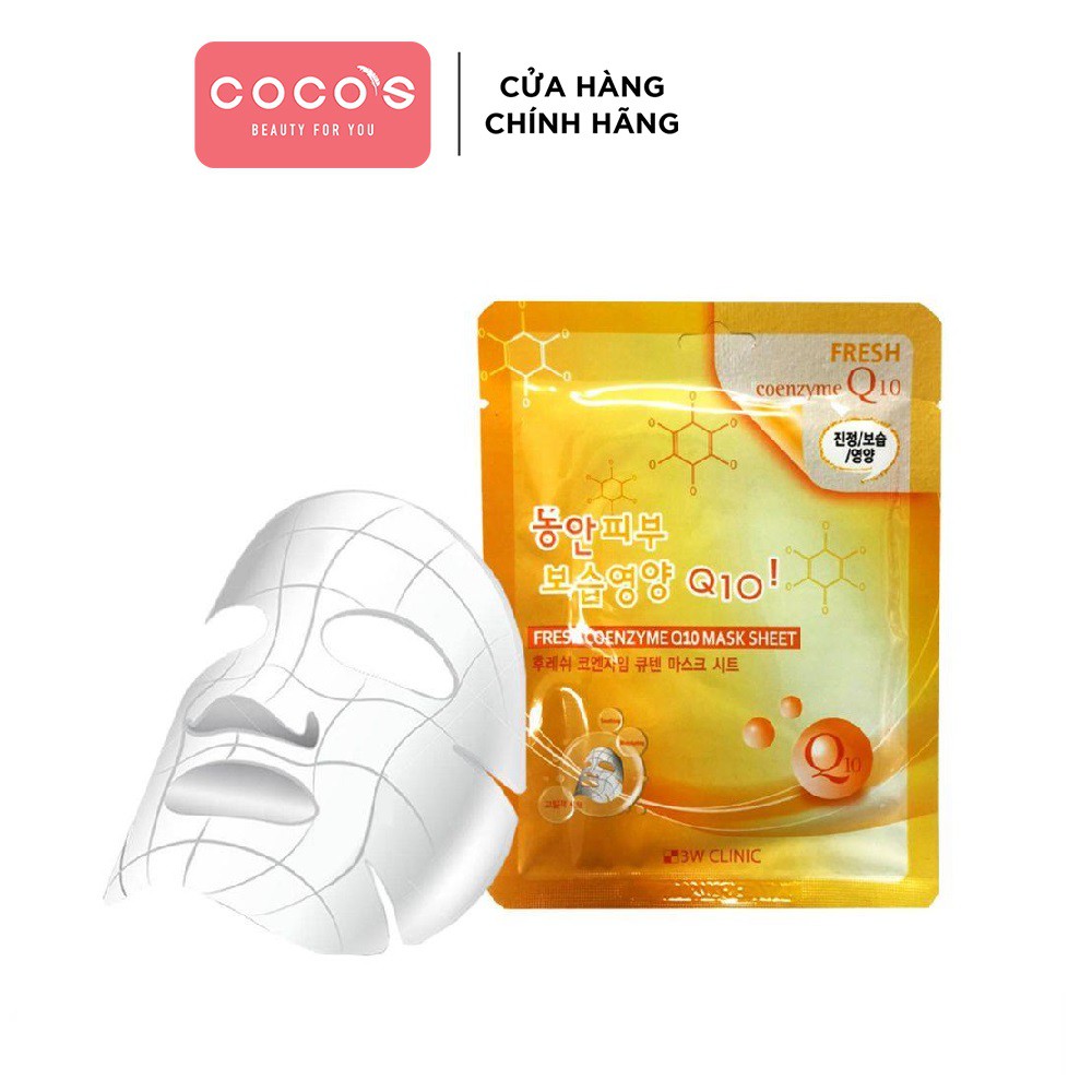 Mặt Nạ Bổ Sung Collagen 3W Clinic Fresh Coenzyme Q10 Mask Sheet 23ml