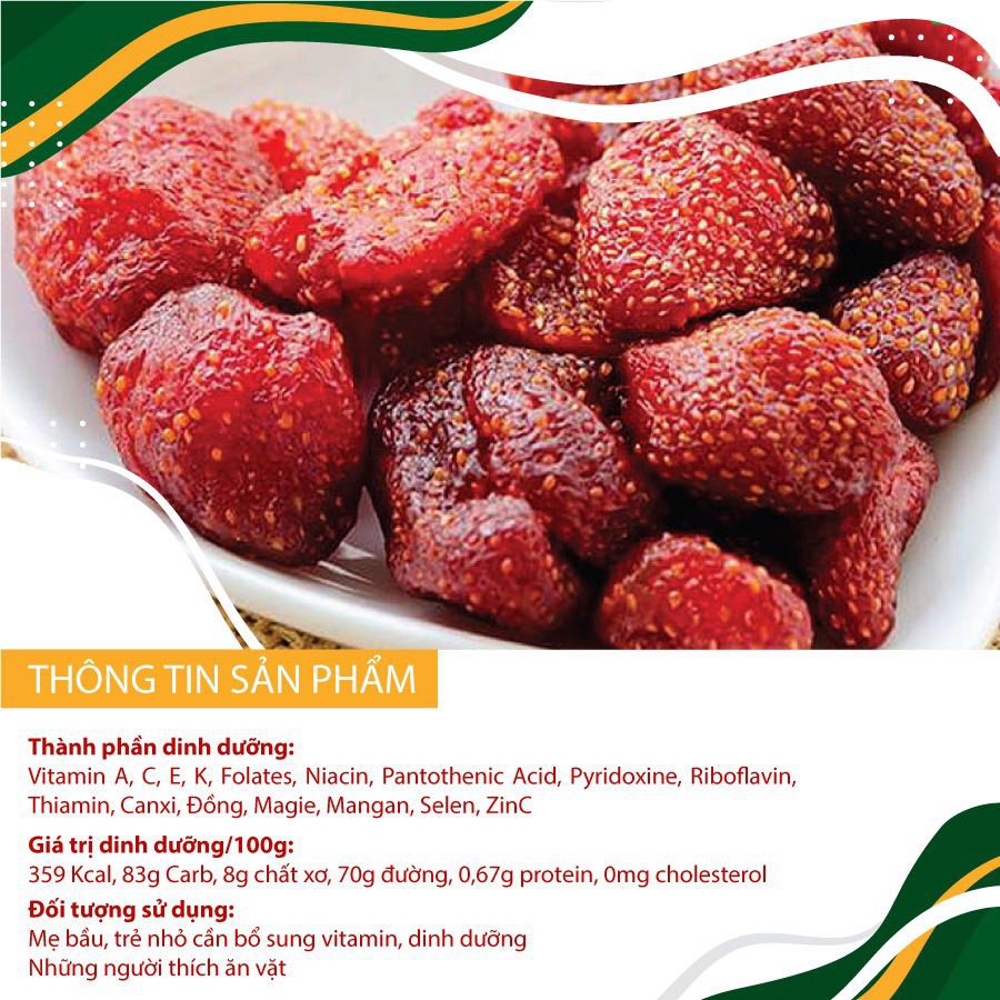 DÂU TÂY ĐÀ LẠT sấy không đường nguyên vị ĂN VẶT HEALTHY/ĂN VẶT MẸ BẦU/ĂN KIÊNG/EAT CLEAN/KETO/ DAS/LOW CARB | BigBuy360 - bigbuy360.vn