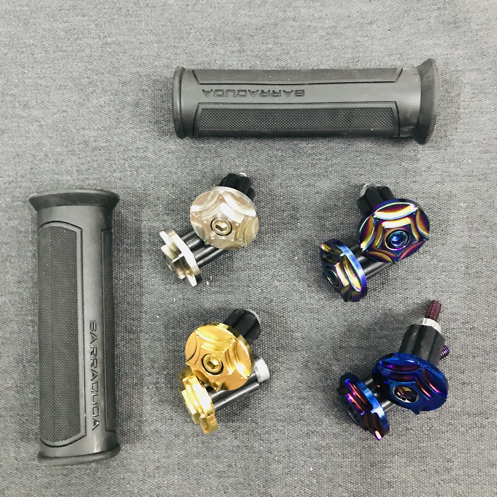 [XẢ KHO] COMBO Gù xe máy inox SALAYA cùng bao tay BARACUDA màu đen, gù ngôi sao 2 tầng đầy đủ màu