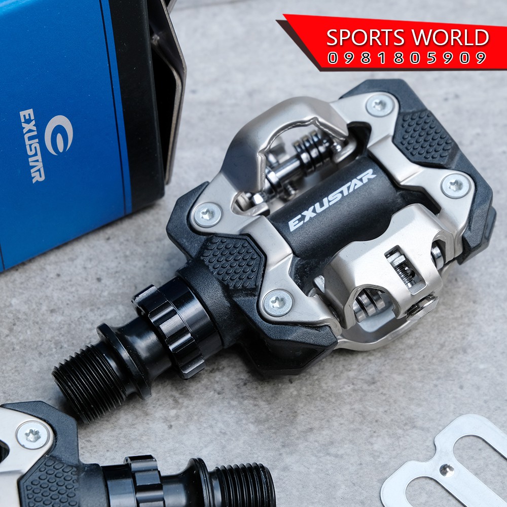 Pedal can dòng MTB hàng Đài Loan EXUSTAR, can 2 mặt