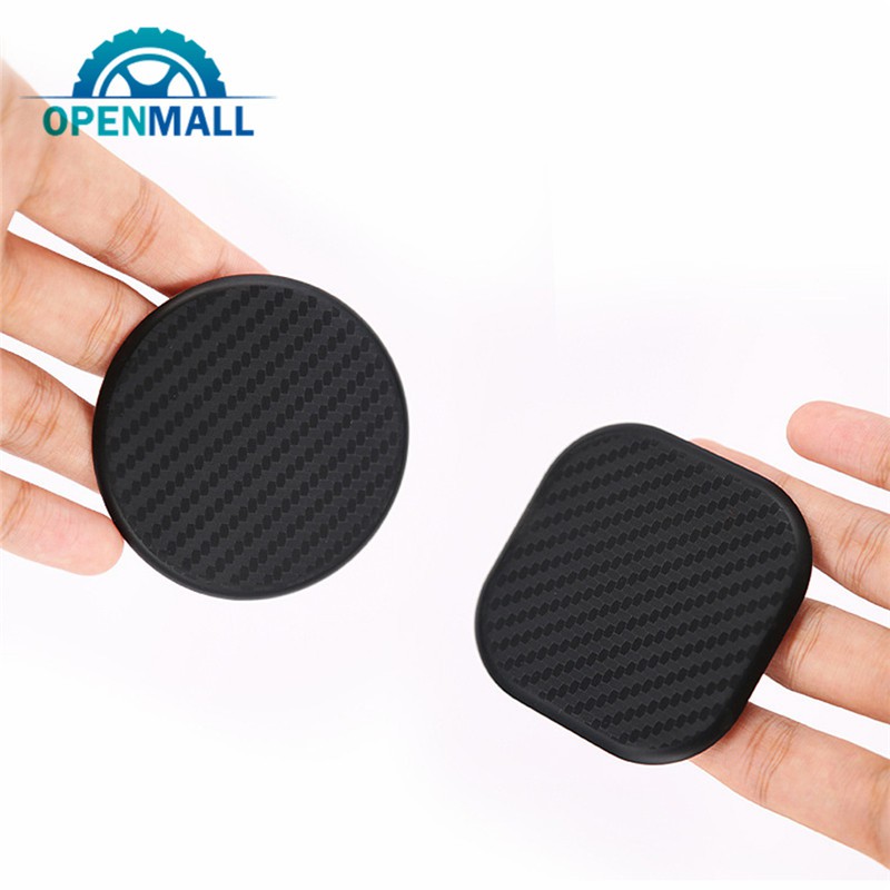 Bộ 2 miếng lót cốc nước bằng sợi carbon dùng trên xe hơi