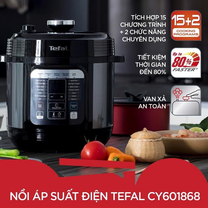 Nồi áp suất điện Tefal Home Chef 6.0L CY601868 ✅ Bảo Hành Chính Hãng 02 Năm