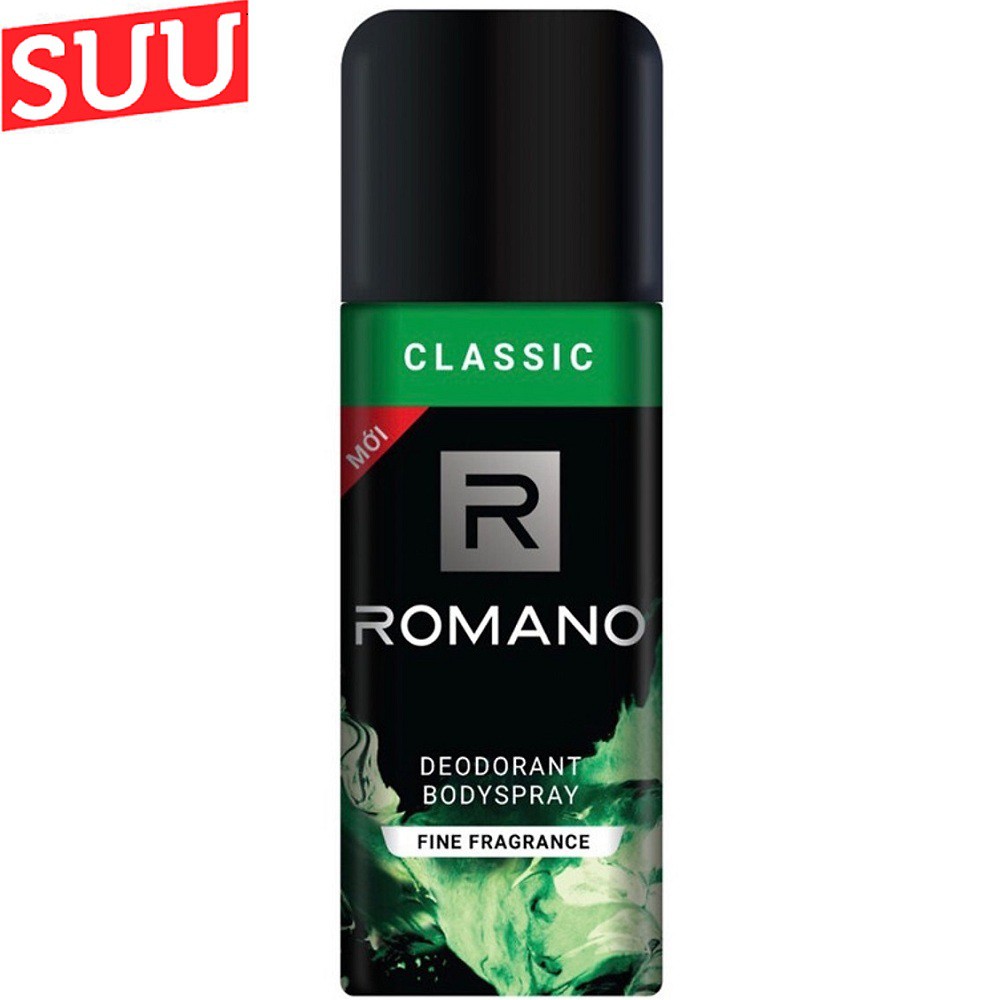 Xịt Khử Mùi Toàn Thân Cho Nam Romano Classic 150ML suu.shop cam kết 100% chính hãng