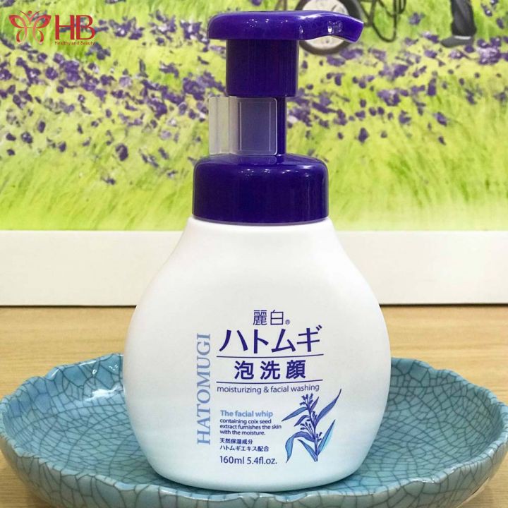 Sữa rửa mặt tạo bọt dưỡng trắng Ý Dĩ Hatomugi 160ml