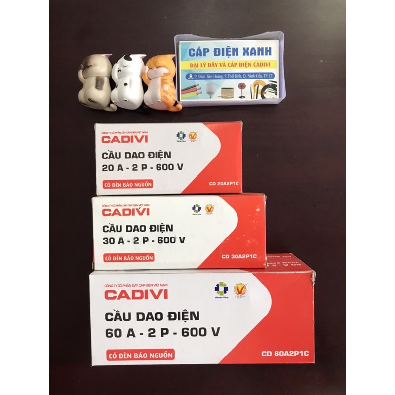 (Giá Sốc) Cầu Dao Điện Cadivi 2P - 3P - Cầu Dao Đảo - 20A - 30A - 60A Hàng Chính Hãng