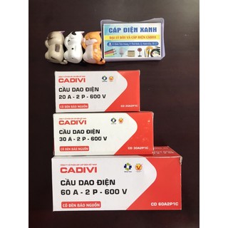 Cầu dao điện cadivi 2p - 3p - cầu dao đảo - 20a - 30a - 60a hàng chính hãng