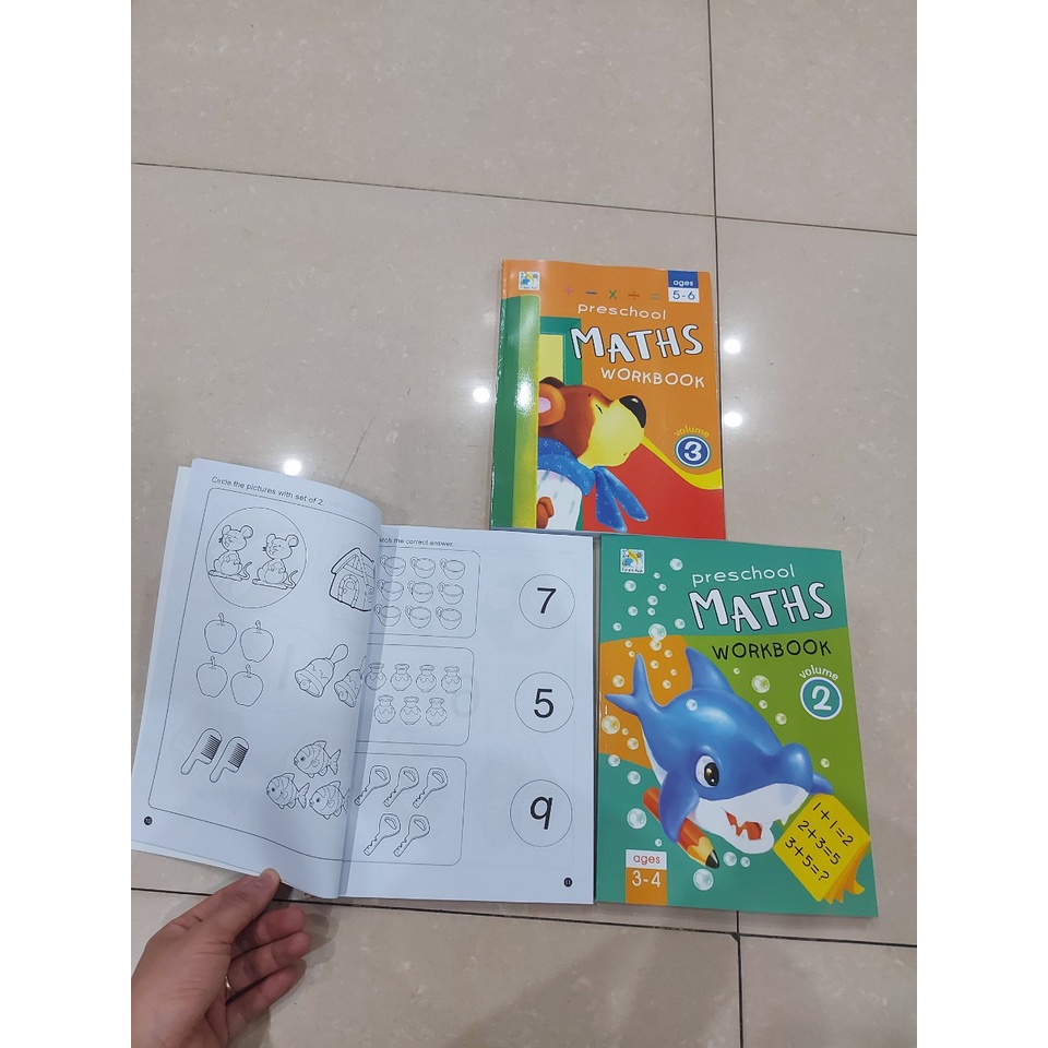 Vở viết Preschool Maths workbook 3 cuốn