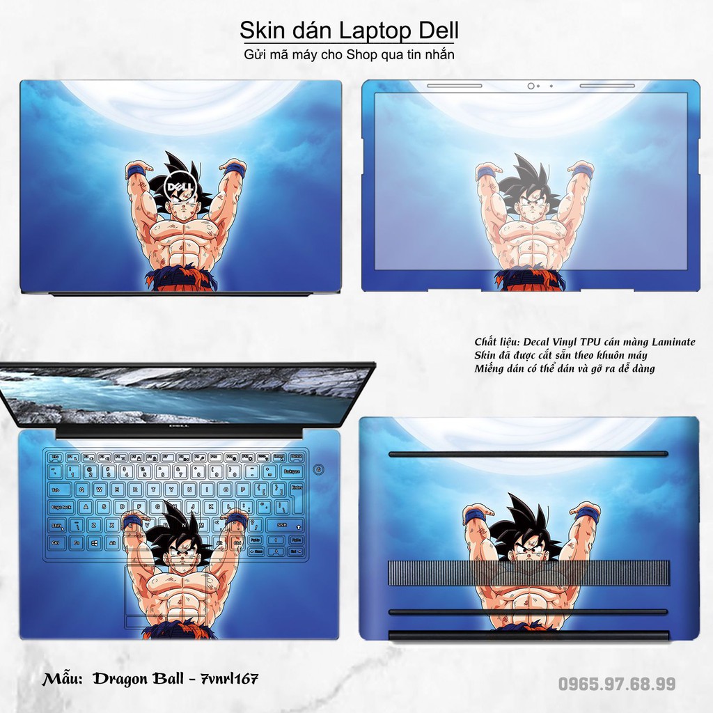 Skin dán Laptop Dell in hình Dragon Ball _nhiều mẫu 3 (inbox mã máy cho Shop)