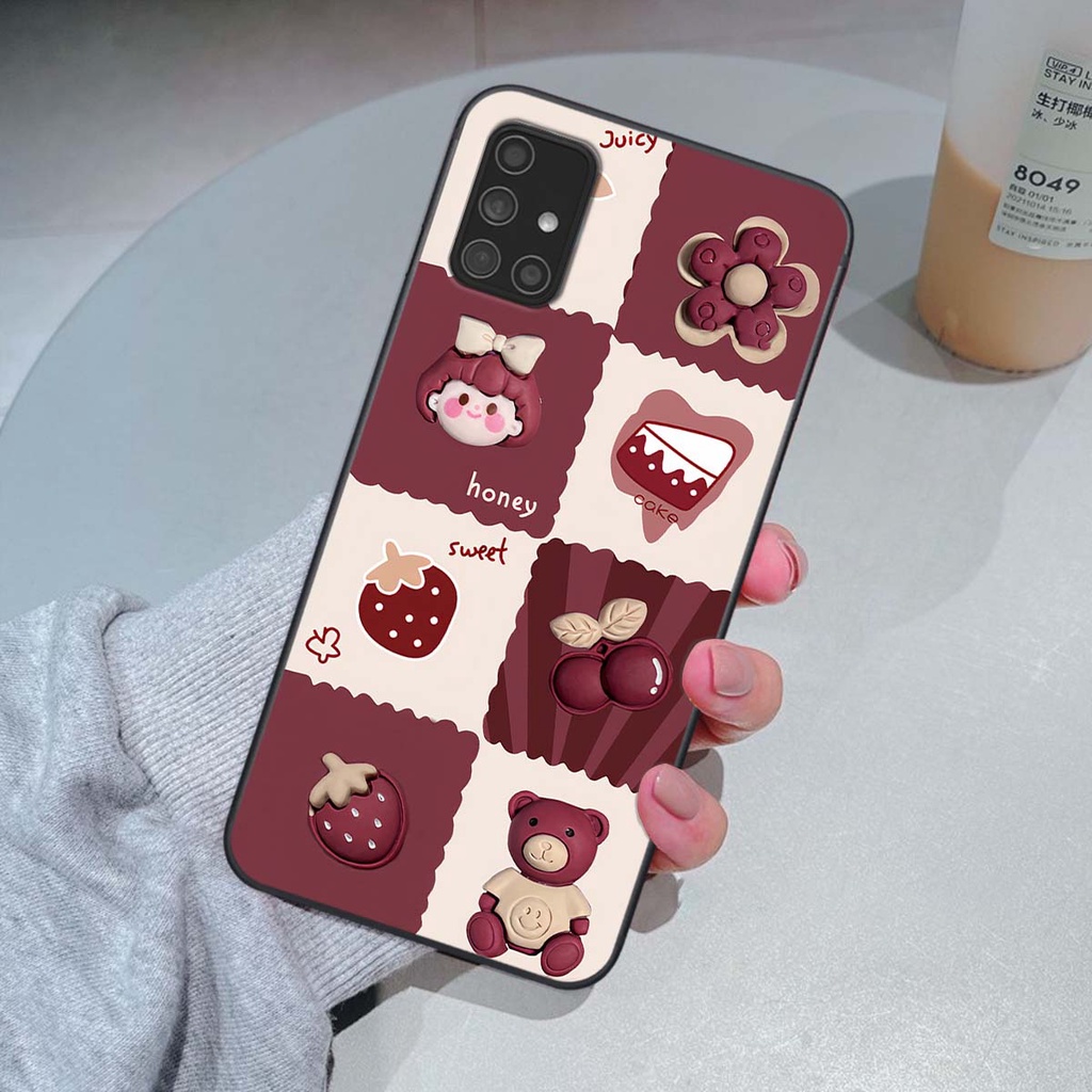 Ốp Samsung A31 / A51 / A71 in hình trái tim, caro kẹo ngọt đầy cá tính siêu đẹp siêu chất