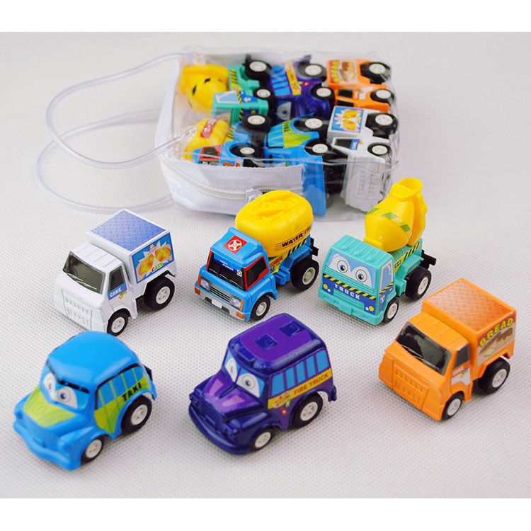 Bộ 6 ô tô đô chơi ( chiều dài ô tô từ 4-5 cm )