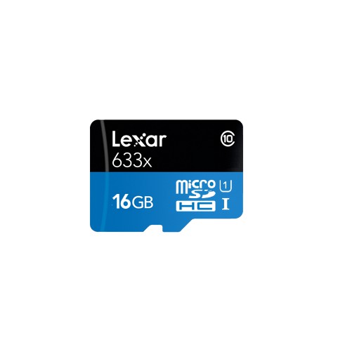 Thẻ nhớ MicroSDHC Lexar 16GB 633x UHS-I U1 95MB/s kèm adapter (Xanh)