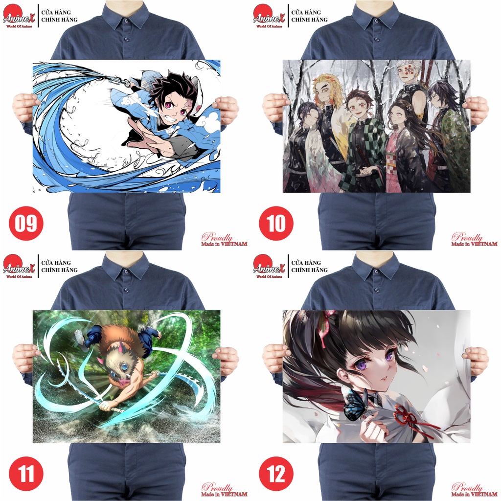 Poster Dán Tường Anime Demon Slayer - Kimetsu No Yaiba -Thanh Gươm Diệt Quỷ
