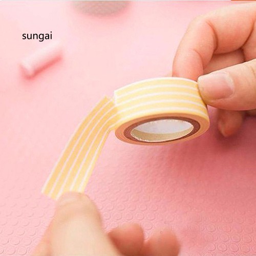 ☆SG☆5Rolls Polka Dot Striped Adhesive Sticky Washi Paper Decorative Masking Tape