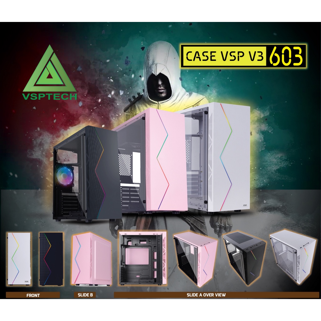 Vỏ Case Máy Tính VSP V3-603B Đen