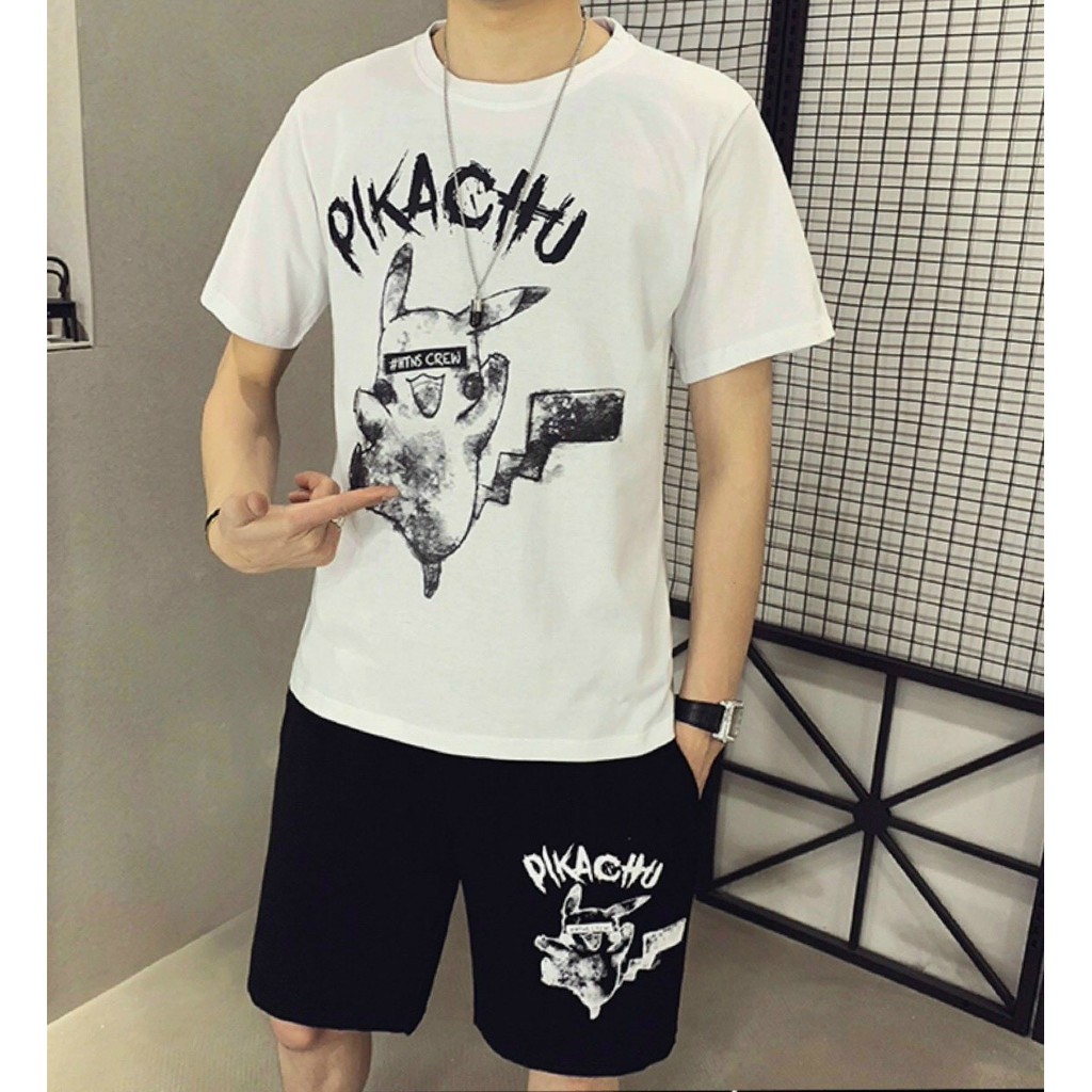 SET ĐỒ THUN LƯỚI NAM  IN HÌNH NGỘ NGHĨNH FORM <70KG | BigBuy360 - bigbuy360.vn