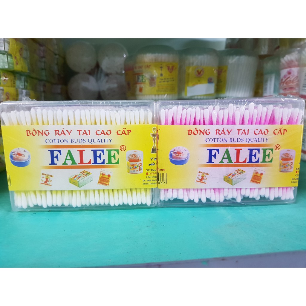 Chính hãng TĂM BÔNG RÁI TAI FALEE ĐẦU NHỎ LỐC 6 HỘP