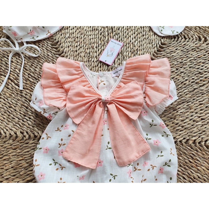 Body cộc tay nơ to xinh xắn cho bé yêu