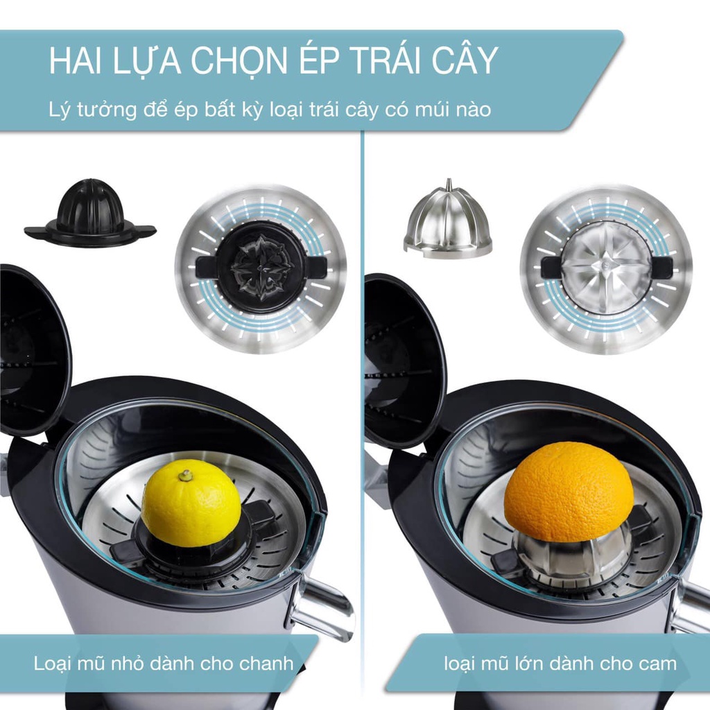 Máy vắt cam Lebenlang Đức cao cấp công suất 600w vắt kiệt 99% bảo hành chính hãng 24 tháng